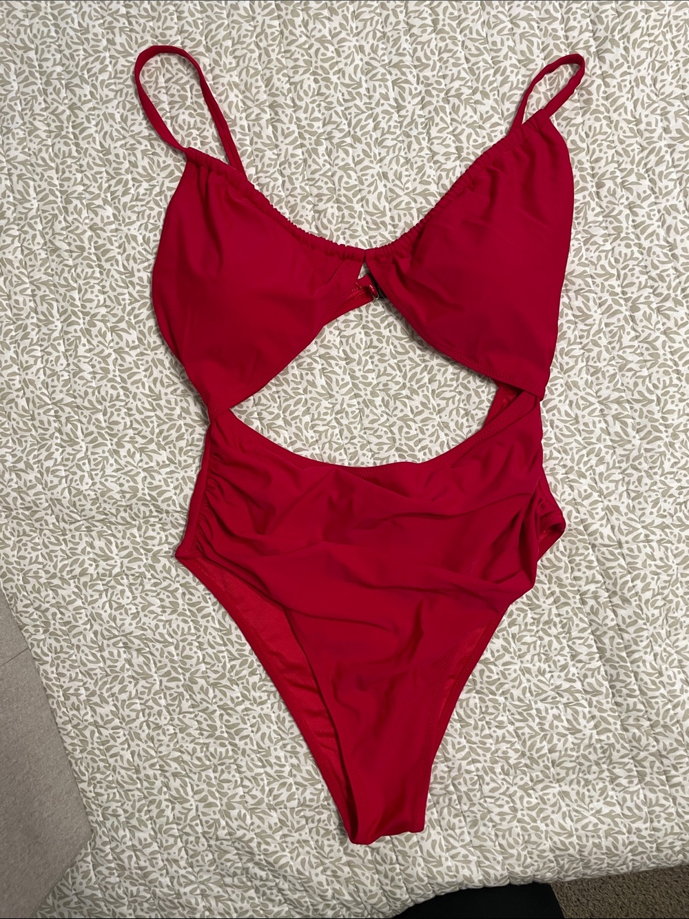 One piece hot pink with cutout
